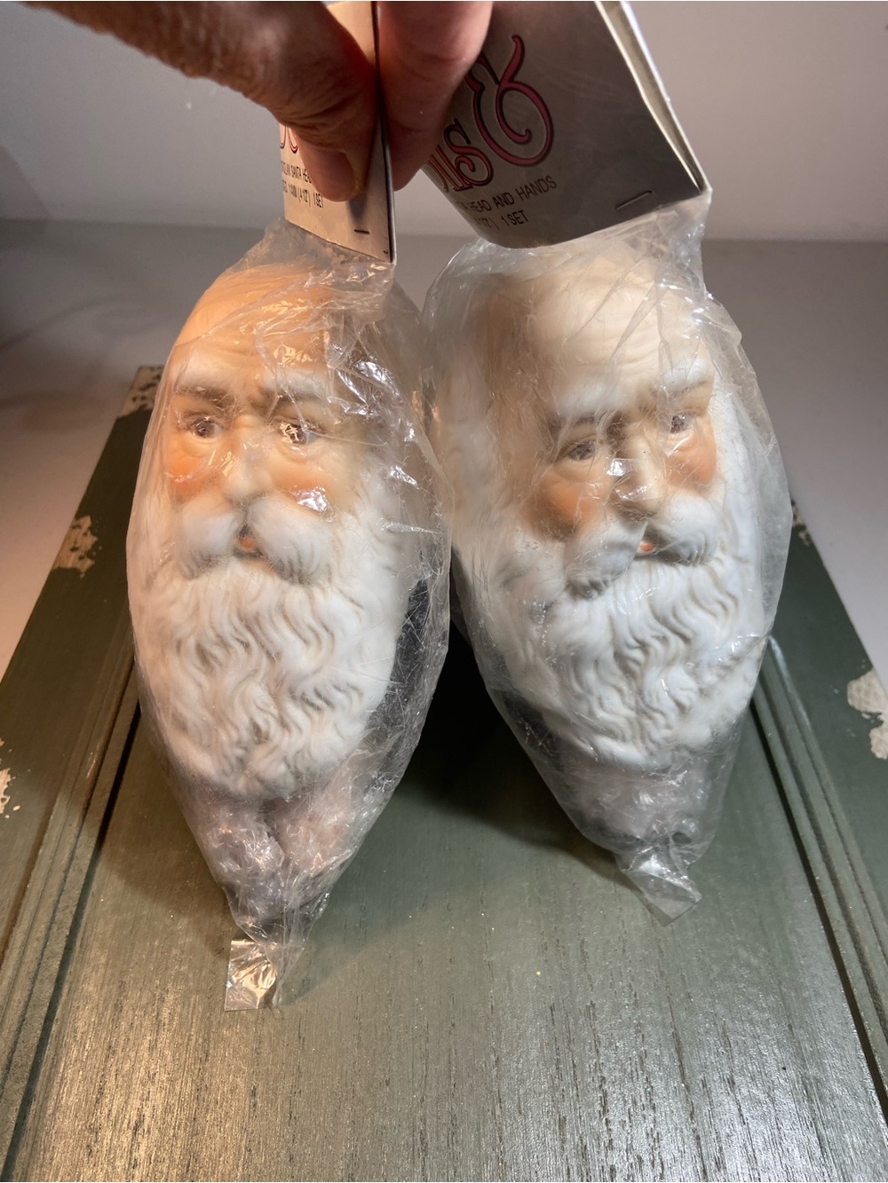 Vintage Mangelsen’s Doll’s 4 1/2” Porcelain Shanta Head and Hands Set - Set of 2
